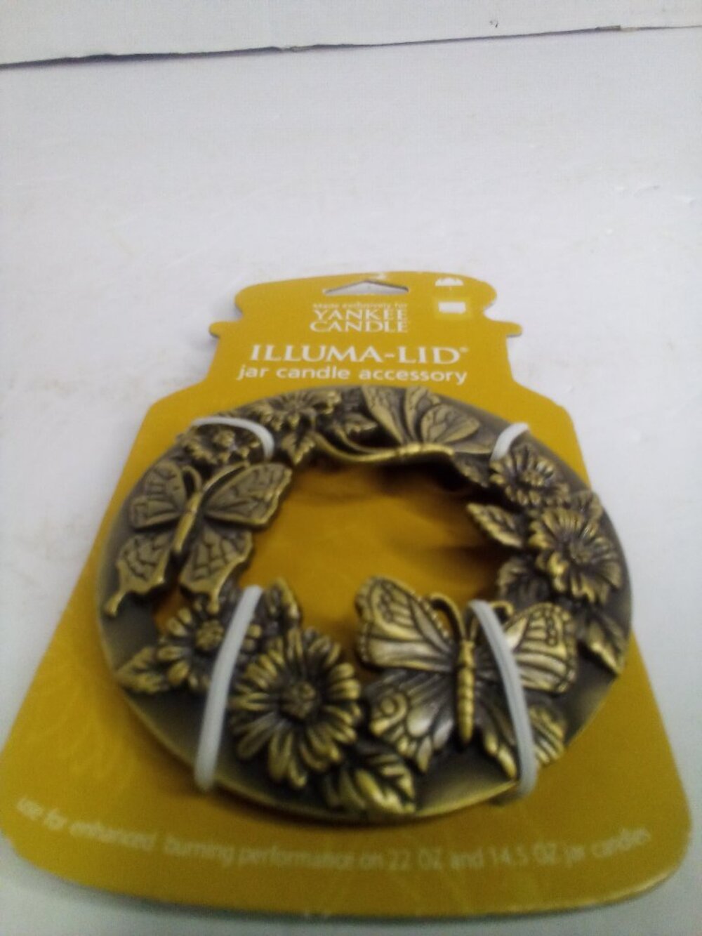 Yankee Candle Illuma-Lid Jar Candle Accessory Topper Butterflies Sunflowers